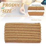 Polyester Braided Ribbons, DIY Crafts, for Curtain, Clothing, Sofa Decoration, Goldenrod, 7/8 inch(23mm), about 13.12 Yards(12m)/Card