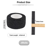 Self Adhesive Cloth Felt Strips, for Hardwood Floors to Prevent Scratches Soundproofing, Black, 2.5x0.1cm, about 4.5m/roll