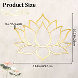 Lotus Acrylic Mirror Wall Stickers, with Self-adhesion, for Home Wall Cabinet Decorations, Gold, 291x260x2mm