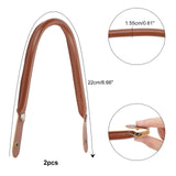 Imitation Leather Bag Handles, with Iron Finding for Bag Straps Replacement Accessories, Saddle Brown, 47.5x1.5cm