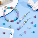 80Pcs 8 Style Natural Gemtone Beads, Cube, Mixed Color, 7~8x7~8x7~8mm, Hole: 0.9mm, 10pcs/style