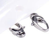 304 Stainless Steel Lobster Claw Clasps, Stainless Steel Color, 20x10mm