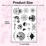 Custom PVC Plastic Clear Stamps, for DIY Scrapbooking, Photo Album Decorative, Cards Making, Stamp Sheets, Film Frame, Hamsa Hand Pattern, 160x110x3mm