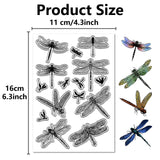 Custom PVC Plastic Clear Stamps, for DIY Scrapbooking, Photo Album Decorative, Cards Making, Stamp Sheets, Film Frame, Dragonfly, 160x110x3mm