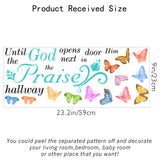 PVC Wall Stickers, for Wall Decoration, Butterfly Pattern, 230x590mm