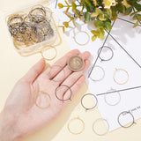 90Pcs 3 Style 316 Surgical & 304 Stainless Steel Wine Glass Charm Rings, Hoop Earring Findings, DIY Material for Basketball Wives Hoop Earrings, Mixed Color, 25x25~29mm, Pin: 0.7mm, 30pcs/style