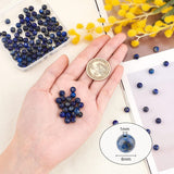 2 Strand Natural Lapis Lazuli Round Bead Strands, 6mm, Hole: 1mm, about 62pcs/strand, 15.5 inch