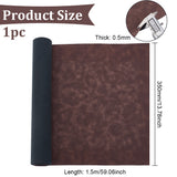 PU Leather Fabric Faux Leather Fabric, for Crafts, Photography Background Decorations, Coconut Brown, 35x0.05cm, 1.5m/sheet