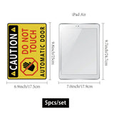 Waterproof PVC Warning Sign Stickers, Rectangle, Sign Pattern, 25x17.5cm