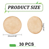 30Pcs Brass Sheets, Copper Disc, Flat Round, Gold, 25x1mm