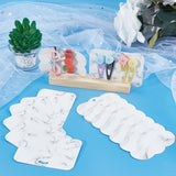 Marble Texture Pattern Paper Display Cards, Jewelry Display Cards, Rectangle & Cloud Shape, Light Grey, 120pcs/set