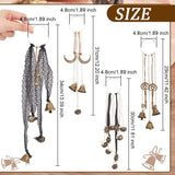 4Pcs 4 Style Iron Witch Bells Pendant Decorations, Door Chimes, Pet Training Bells, Mixed Color, 290~340mm, 1pc/style