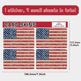 PVC Plastic Waterproof Card Stickers, Self-adhesion Card Skin for Bank Card Decor, Rectangle, Flag, 186.3x137.3mm