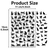 Custom PVC Plastic Clear Stamps, for DIY Scrapbooking, Photo Album Decorative, Cards Making, Stamp Sheets, Film Frame, Cat Shape, 160x110x3mm