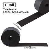 Flat Imitation Leather Cord, for Pillow Decor, Black, 30x1.6mm, about 2.73 Yards(2.5m)/Roll