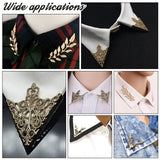 14Pcs 7 Style Star & Flower & Wheat & Spider Alloy Brooch Pins with Crystal Rhinestone, Shirt Collar Badges Clips, Mixed Color, 18~40x18.5~40x1.5~5mm, 2Pcs/style