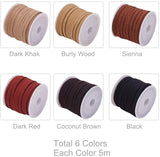Faux Suede Cord Sets, Faux Suede Lace, Mixed Color, 4x1.5mm