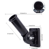 Aluminum Alloy Multi-Position Flag Pole Mounting Bracket, 180 Degree Adjustable Angle, Black, 156x64x63mm, Hole: 30mm
