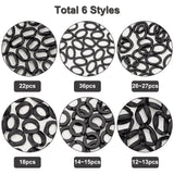 Opaque Spray Painted Acrylic Linking Rings, Quick Link Connectors, for Chains Making, Frosted, Mixed Shapes, Black, 128~131pcs