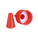 Plastic Empty Bottle for Liquid, Pointed Mouth Top Cap, Red, 12.4x3.5cm, Capacity: 60ml, 20pcs/set