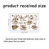 PVC Self Adhesive Wall Stickers, Washing Machine Warterproof Decals for Home Living Room Bedroom Wall Decoration, Coffee Pattern,, 300x500mm