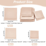 12Pcs 3 Styles Microfiber Jewelry Bag Gift Pouches, Envelope Style Bags, Square, Wheat, 6~9x6.4~9x0.1~0.15cm, Unfold: 11.5~17.5x6.4~9x0.1cm, 4pcs/style