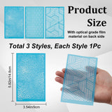 Nylon Impression Mat Mold, Rectangle, Ceramic & Clay Tools, Others, 14.8x9x0.002cm, 3pcs/set