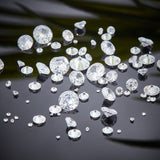 1400Pcs Diamond Shape Grade A Cubic Zirconia Cabochons, Faceted, Clear, 1400pcs/box