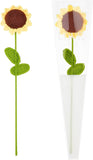 Cotton Knitting Artificial Flower, Ornament Accessories, with Package Bag, Sunflower, Yellow, 430mm