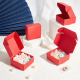 Paper Box, Flip Cover, Square, Crimson, 2-1/2x2-1/2x1-1/8 inch(6.5x6.5x3cm)