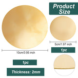 2Pcs 2 Style Brass Sheet, Brass Discs, Flat Round, Raw(Unplated), 50x2mm & 100x2mm, 1pc/style