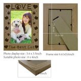 Pet Theme Rectangle Wooden Photo Frames, with PVC Clear Film Windows, for Pictures Wall Decor Accessories, Cat Pattern, 218x168mm, Inner Diameter: 150x100mm