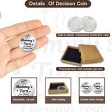 201 Stainless Steel Commemorative Coins, Decision Maker Coin, Double Sided Laser Engraving, Flat Round, Word, 30x2mm, 2pcs/set