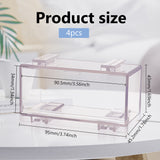 Plastic Mold Presentation Boxes, Minifigures Display Case for Car Toy Storage, Rectangle, Clear, 4.52x9.5x4.3cm