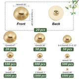 10 Style ABS Plastic Cabochons, Half Round, Golden, 2~14x1~7mm, 4040pcs/box