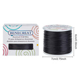 Aluminum Wire, Matte Effect, Black, 18 Gauge, 1mm, about 150m/roll