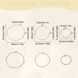 36Pcs 6 Styles Alloy Open Back Bezel Pendants, For DIY UV Resin, Epoxy Resin, Pressed Flower Jewelry, Ring, Platinum & Light Gold, 21.5~35x22.5~34.5x1.5mm, Hole: 2.5~3x1mm, 6pcs/style