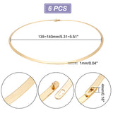 304 Stainless Steel Wire Wrap Collar Necklace for Women, Rigid Necklaces, Golden, 13.5~14cm