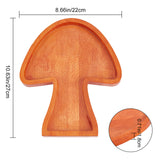 Wood Presentation Boxes for Gemstone Display, Mushroom Shapes, Brown, 22x27x1.8cm