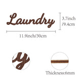 Natural Basswood Wall Sculpture, Torus Wall Art, Home Decor Meditation Symbol, Word Laundry, Camel, 94x300x6mm