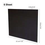 6Sheet ABS Plastic Plates, Rectangle, Black, 301x199x0.5mm, 6sheets