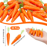 Mini Foam Imitation Carrots, Artificial Vegetable, for Dollhouse Accessories Pretending Prop Decorations, Orange, 80~85x14~15.5mm