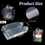 Transparent Plastic Gift Boxes, Rectangle, Clear, 8x8x10cm