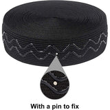 Polyester Non-Slip Silicone Elastic Gripper Band, for Garment Sewing Project, Black, 30x1mm, about 8yards/roll