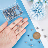 50Pcs 5 Style 201 & 304 Stainless Steel Beads, with Rubber Inside, Slider Beads, Stopper Beads, Rondelle, Stainless Steel Color, 6~10x3~4.5mm, Hole: 2~4mm, Rubber Hole: 1.2~3mm, 10pcs/style