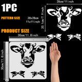 PET Hollow Out Drawing Painting Stencils, for DIY Scrapbook, Photo Album, Cattle, 30x30cm