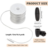 DIY Jewelry Making Finding Kit, Including Round Nylon Braided String Threads, Plastic Breakaway Clasps, Mixed Color