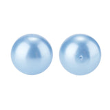 10mm About 100Pcs Glass Pearl Beads Light Blue Tiny Satin Luster Loose Round Beads in One Box for Jewelry Making, Light Sky Blue, 10mm, Hole: 0.7~1.1mm, about 100pcs/box