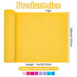 8 Rolls 8 Colors Polyester Felt Fabric, DIY Crafts, Rectangle, Mixed Color, 20x0.1cm, about 1m/roll, 1 roll/color