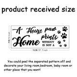 Translucent PVC Self Adhesive Wall Stickers, Waterproof Building Decals for Home Living Room Bedroom Wall Decoration, Paw Print, 960x390mm